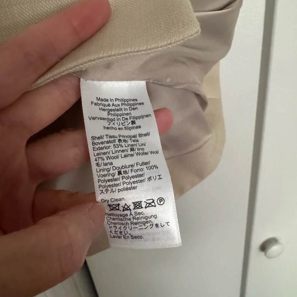 J. Crew Women's Beige Double-Breasted Blazer